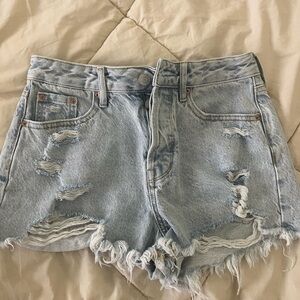 PacSun Blue Jean Shorts Distressed Cut-Off Style